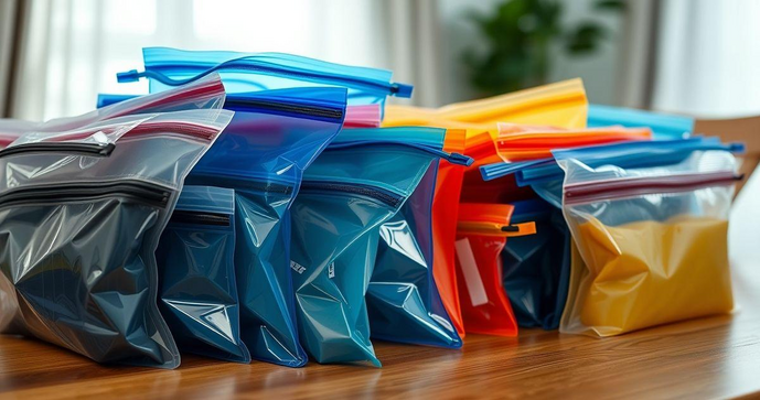 Saco plástico com zíper é a solução ideal para organização e armazenamento