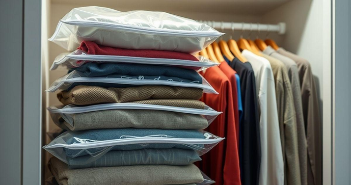 Saco plástico zip para roupas: proteção e praticidade