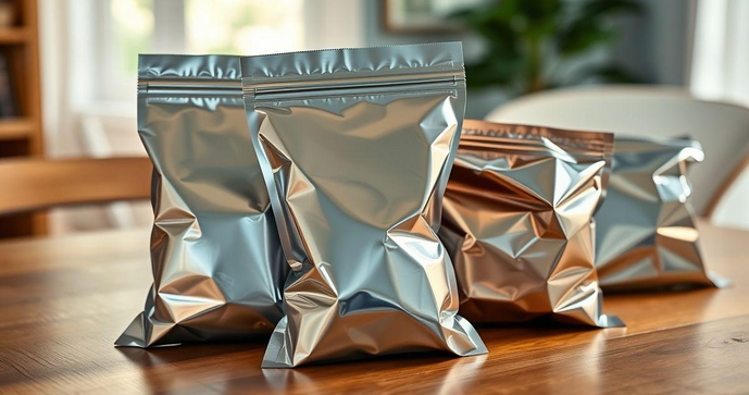 Saco plástico ziplock metalizados para armazenamento seguro e prático