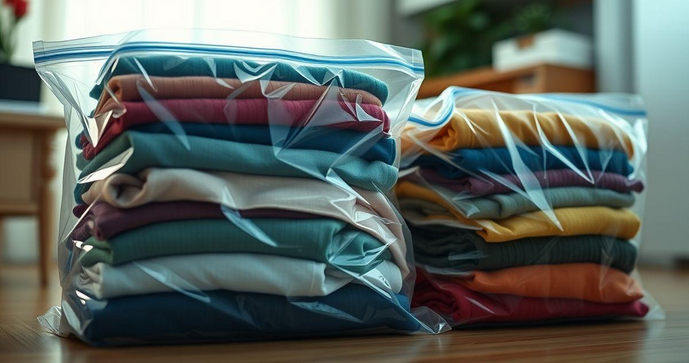 Como escolher sacos de plásticos zip para roupas que preservam suas peças