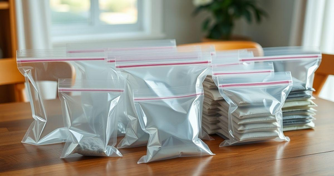 Saco plástico com zip lock é a solução ideal para organização e armazenamento