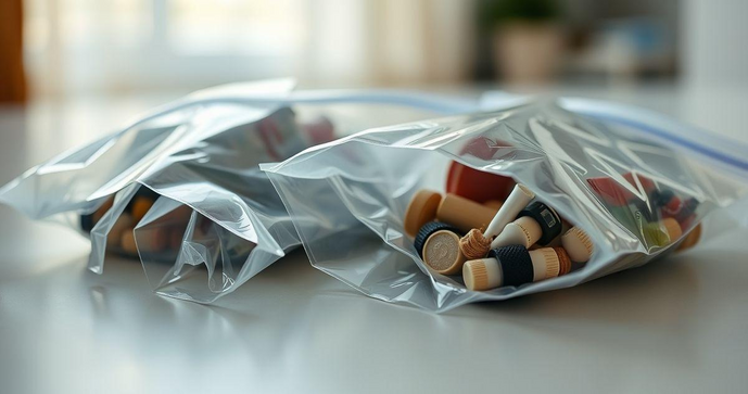 Saco plástico transparente com fecho zip é a solução ideal para organização e proteção